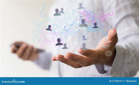 A Social Networking Scheme Mixed Media Stock Image Image Of