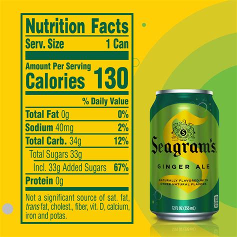 Seagrams Ginger Ale Soda Pop 12 Fl Oz 12 Pack Cans