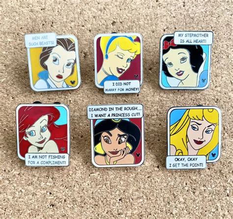 Complete Set Of Authentic 2007 Disney Princess Quotes Hidden Mickey Trading Pins 3500 Picclick