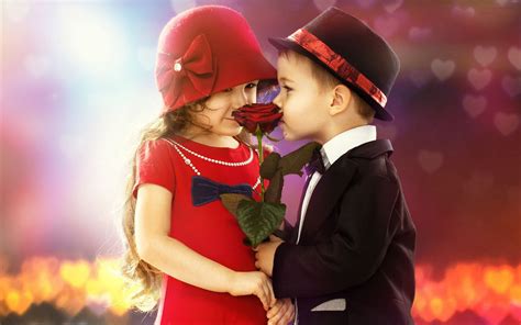 Valentines Day Cute Baby Pic Boy And Girl Love Wallpapers Hd