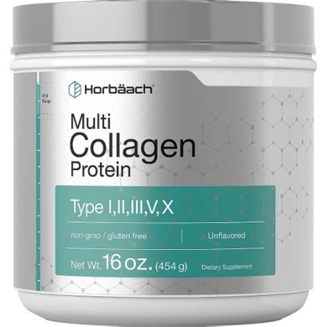 Horbaach Multi Collagen Powder 16 Oz Type I Ii Iii V X Type I Ii Iii V X Kroger