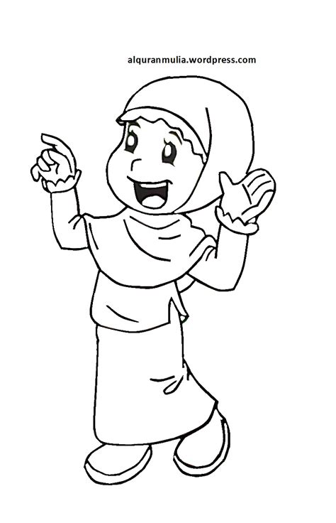 gambar kartun lucu anak muslim kantor meme