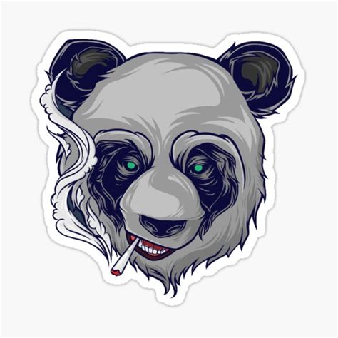 High Life Smoking Panda Sticker For Sale By Golden Place Redbubble