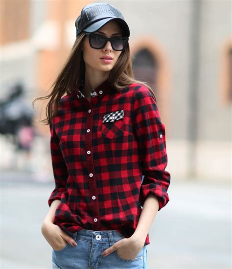 Perfect Fashion Plaid Shirt Outfit Womens Plaid Flannel