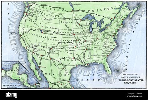 Map Of North America 19th Century Hi Res Stock Photography And Images
