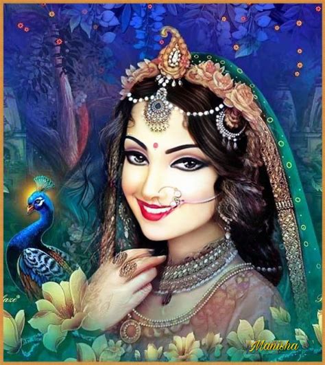 Radha Rani Smile Goddess Artwork Krishna Radha Painting Indian Art