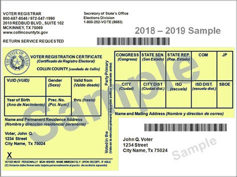 Voter Registration Card Collin County Democrats