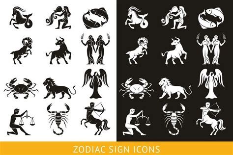 Zodiac Sign Icons Set Icon Set Zodiac Signs Zodiac