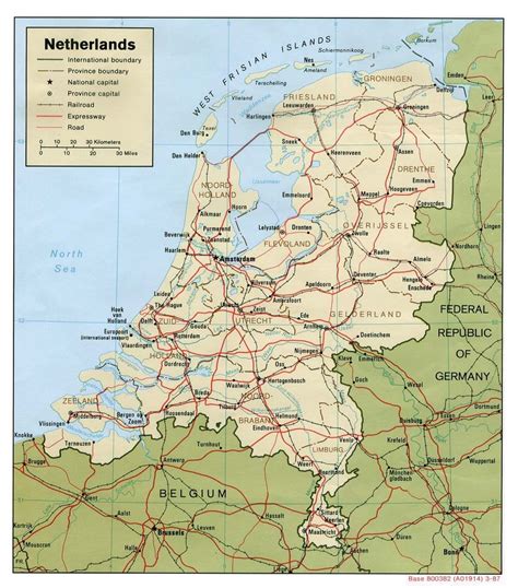 Holandia Mapa , Mapy Holandii | Travelin