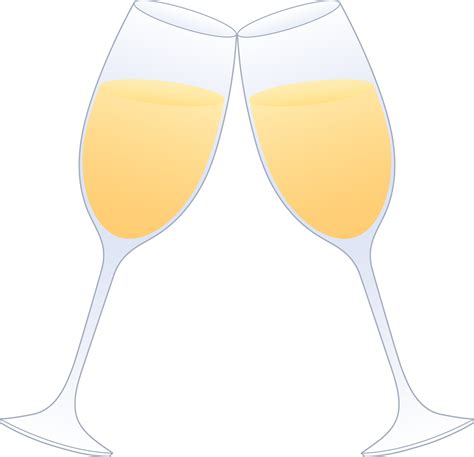Cheers Clipart Champagne Glass Two Glasses Of Champagne Clinking Png Download Full Size