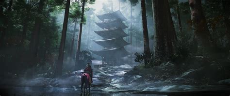 Wallpaper Video Games Video Game Art Tower Horse Samurai Ghost
