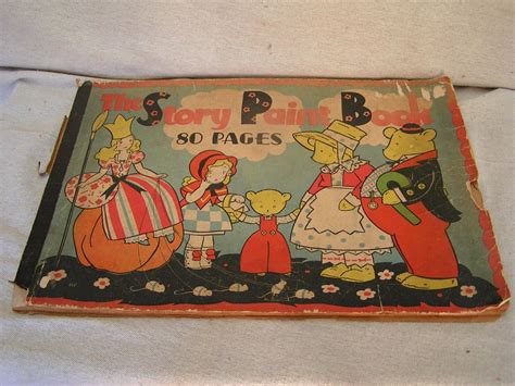 Vintage Antiquarian Story Paint Book 1934 Little Black Sambo Black