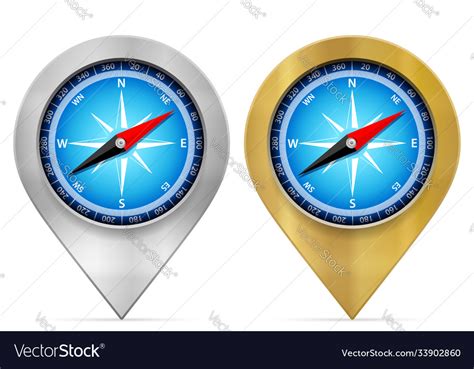 Compass Set Royalty Free Vector Image Vectorstock