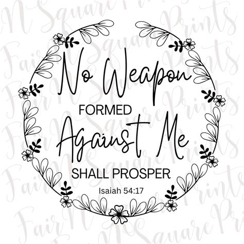 No Weapon Formed Against Me Shall Prosper Png File For Sublimation