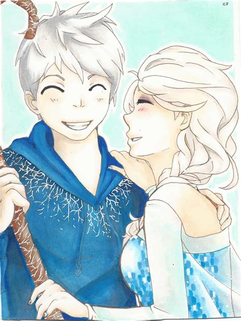 Jack Frost and Elsa by carlyFMA on DeviantArt