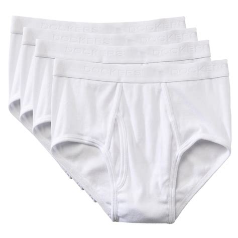 Dockers White Classic Briefs 4 Pack 34 1799