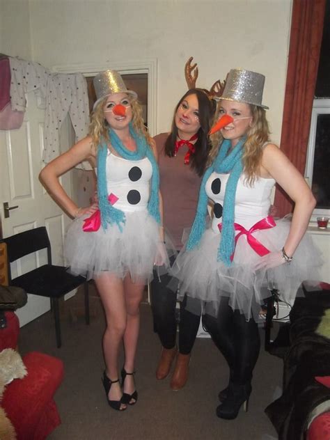Christmas Fancy Dress Snowmen And Rudolph The Red Nose Reindeer With