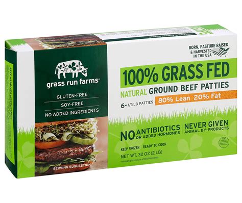 100 Grass Fed Natural Ground Beef Patties 80 Lean 20 Fat