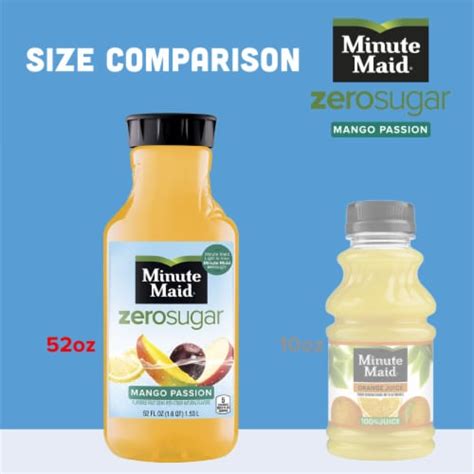 Minute Maid Zero Sugar Mango Passion Flavored Fruit Juice Drink 52 Fl