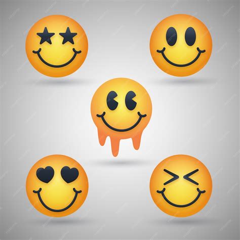Retro Smiley Emoji Illustration Kostenlose Vektor