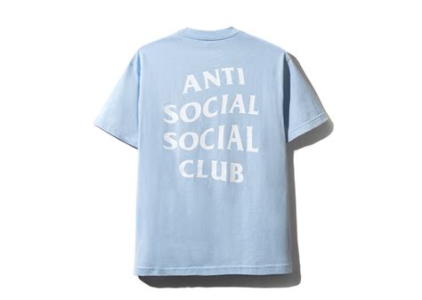 Buy Anti Social Social Club Assc Self Doubts Tee Light Blue Online In