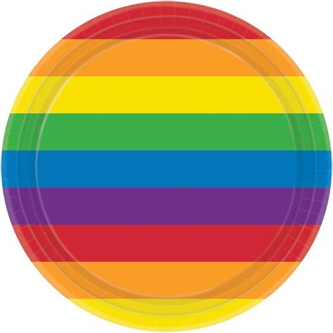 Rainbow Party Supplies Dinner Plates