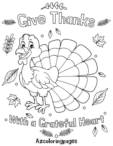 40 Easy Happy Thanksgiving Turkey Coloring Pages Etsy Canada