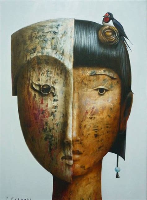 Masks Oil Painting On Canvas By Fabien Delaube Ego Alterego