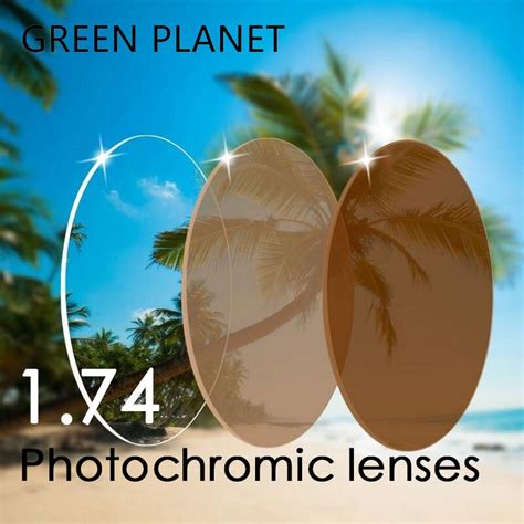 buy 1 74 index photochromic glasses lens prescription transition grey brown