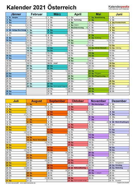 Zur leichteren unterscheidung sind die beiden halbjahre farblich unterschiedlich gekennzeichnet. Microsoft Excel Kalender 2021 Excel Kostenlos
