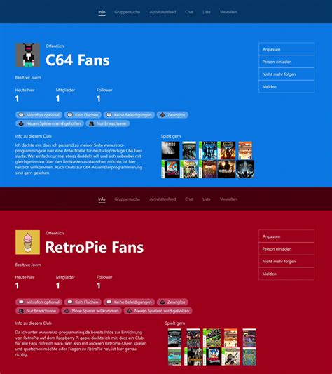 Xbox One Clubs Für Alle C64 Und Retropie Fans Retro Programmingde
