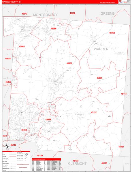 Warren County Oh Zip Code Maps Red Line