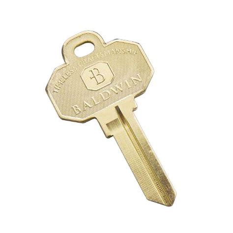 Baldwin Brass C Keyway Compatible Brass Houseentry Key Blank In The