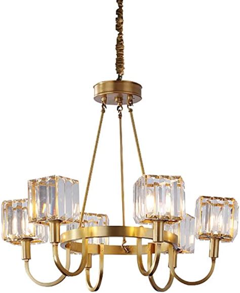 Noxarte Gold Crystal Chandelier Modern Brass Pendant Lighting