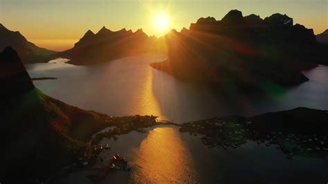 Evening Sunset Lofoten Islands Norway Reine Stock Footage Sbv 338002114