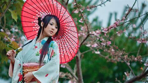 Download hd wallpapers for free on unsplash. Girl In Kimono And Japanese Umbrella Wallpaper for Desktop ...