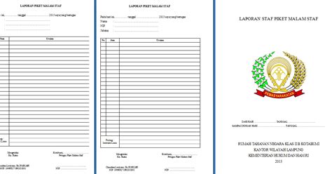 Rumah Tahanan Negara Klas Ii B Kotabumi Contoh Buku Laporan Piket