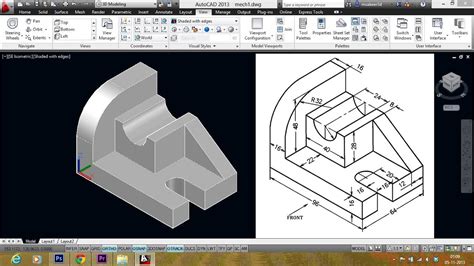 When using a rectangular shape to fit a rectangular recess or hole, the corners must be rounded. AUTOCAD MECHANICAL MODELING PART1 - MAKING A 3D MODEL ...