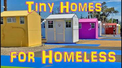 Tiny Homes Village For The Homeless People In Echo Park Downtown Los