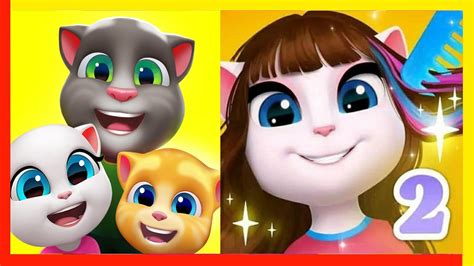 My Talking Tom Friends Vs My Talking Angela 2 Android Gameplay Youtube
