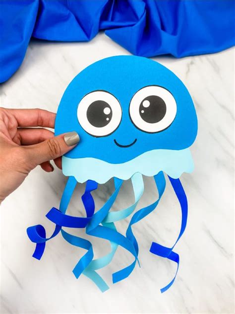 Easy Jellyfish Craft For Kids Free Template Jellyfish