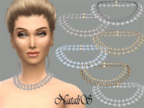 The Sims Resource Gentle Crystals Necklace By Natalis • Sims 4 Downloads