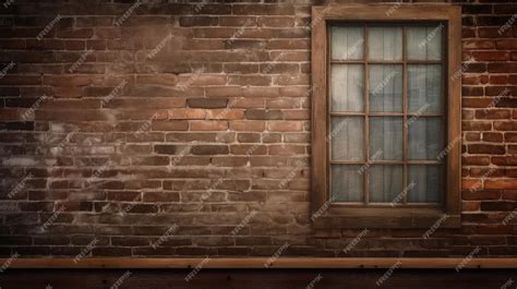 Premium Photo | A single weathered wood window embedded in a textured