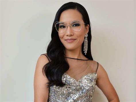 Ali Wong Wears A Denim Inspired Eye Look And Her Signature Glasses At