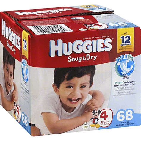 Huggies Snug And Dry Size 4 Diapers 68 Ct Box Diapers And Training Pants