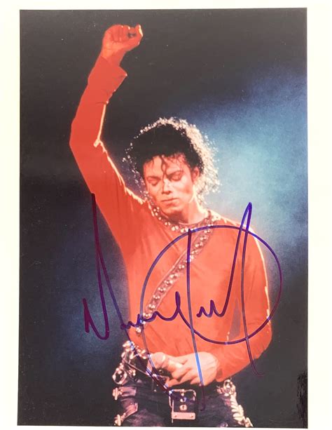 Lot Detail Michael Jackson Signed X Color Photo Beckett Bas