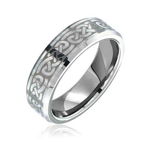 Irish Viking Celtic Infinity Love Knot Couples Titanium Etsy