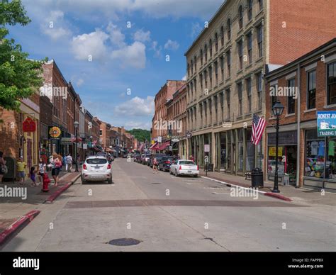 Main Street In Historic District Of Galena Illinois Listed On The