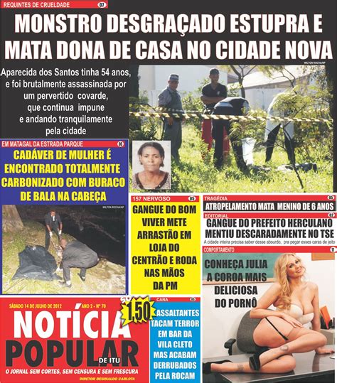 carlotacriminal algumas das melhores capas do jornal notÍcia popular de itu de 2011 e 2012