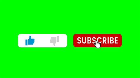 Free Youtube Like Button And Subscribe Button Animation Template